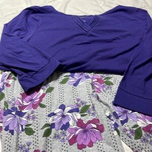 Karen Neuberger womens pajama set XL purple and gray